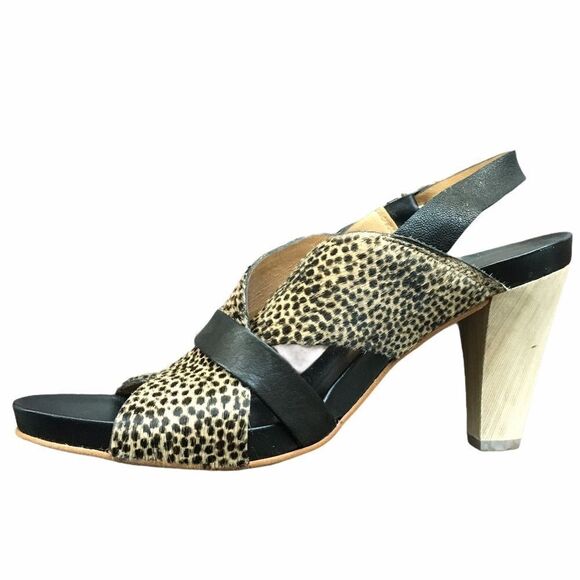 ZINDA Spain Zebra Print Heels Black Tan 41 - Picture 4 of 7